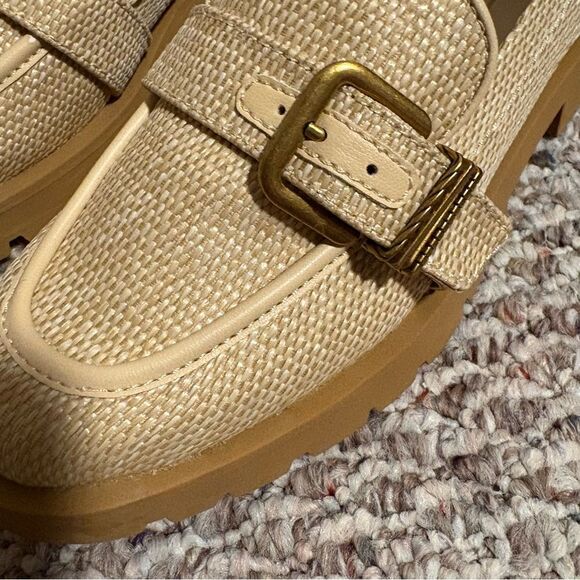 Dolce Vita- Ericka Raffia Buckle Loafer Tan Loafers, Size 8.5 - Picture 5 of 8